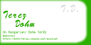 terez dohm business card