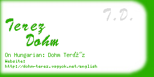 terez dohm business card